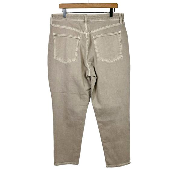 Old Navy | High Rise Curvy O.G. Straight Secret Smooth Pockets Beige Ankle Jeans - Picture 2 of 8